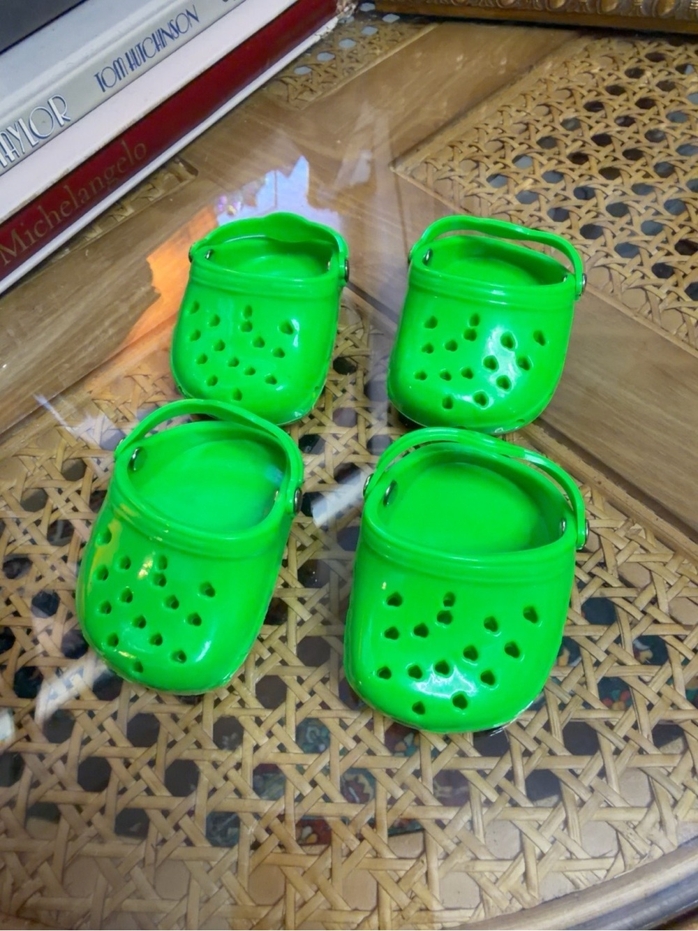 Neon Green Pet Shoes Booties Set of 4 Small Dog Puppy Costume - Picture 2 of 6